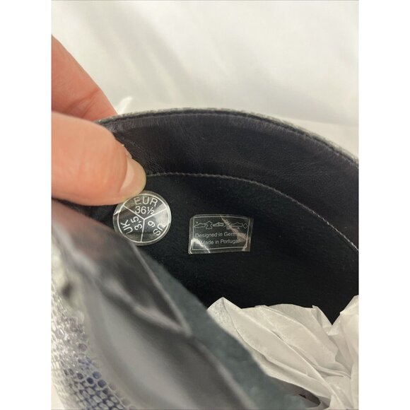 Ara Silver Metallic Snakeskin-Patterned German Booties - Picture 14 of 16